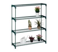 Étagère à plantes meuble de jardin 4 niveaux léger étagère verte meuble à fleurs