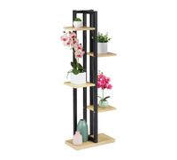 Étagère à plantes meuble de jardin 5 niveaux 20 kg étagère à fleurs acier noir