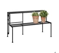 Etagère à plantes pliante en fer 2 niveaux