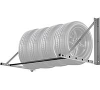 Étagère à pneus pliable 32-48, Étagère de rangement montée au mur, Réglable pour le garage, Design peu encombrant, Construction robuste