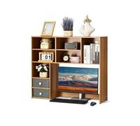 Etagère à Poser Sur Bureau 3 Niveau 2 Tiroirs Stable Dortoir Bois 94x25,4x79,2cm