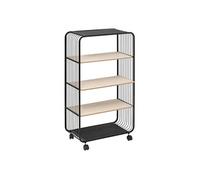 5five - étagère 4 Niveaux en métal et Bois Noir