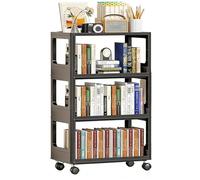 Étagère À roulettes Étroite pour Le Rangement - Bibliothèque Mobile Placer Côté Bureau Ou du Canapé Organiseur Autoportant pour La Maison, Et Les Petits Espaces(64 * 40 * 100.2CM)