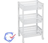 Etagère à roulettes Plast Team Jumbo blanc - Rangement pour accessoires design moderne