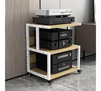 Étagère à Snacks,Support pour Composants Audio stéréo,Tour d'étagère multimédia Mobile d'angle - Rangement lecteurs DVD/amplificateurs/projecteurs/Accessoires TV,présentoir équipe