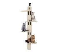 Étagère à suspendre pour chat - Arbre à chat polyvalent à 4 étages - Étagère à sauter suspendue - Meuble d'intérieur pour animaux de compagnie pour escalade, jeux