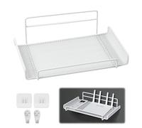 Étagère à suspendre sans perçage pour routeur, projecteur, petit rack ventilé, support mural, peut être utilisé pour cuisine, salle de bain, 2 étagères murales de montage