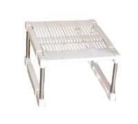 Étagère à Tension pour casier, séparateur d'étagère réglable, Organisateur permettant de Gagner de l'espace, Solution de Rangement rétractable Blanc L32-40cm,H23cm,W25-33cm