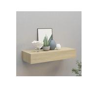 Vidaxl ?Tag¿¿Re ¿¿ Tiroir Murale Ch¿ºne 60x23,5x10 Cm Mdf Multicolore