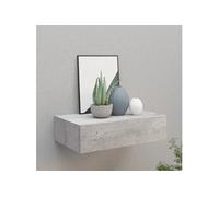 Vidaxl Étagère À Tiroir Murale Gris Béton 40x23,5x10 Cm Mdf Gris