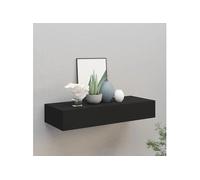Vidaxl ?Tag¿¿Re ¿¿ Tiroir Murale Noir 60x23,5x10 Cm Mdf Multicolore