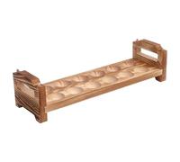 Étagère à œufs en bois - 14,3 x 4,3 x 3,5 pouces, bac de rangement empilable pour la présentation du comptoir à la ferme, peut contenir 12 œufs frais du diable de poulet