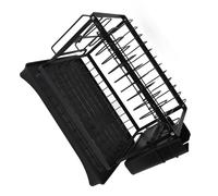 Étagère à vaisselle en fer à 2 niveaux, noire, 2400 g, organiseur de comptoir