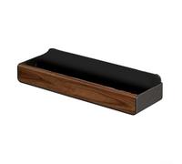 Étagère à ventouse avec dos en aluminium finition bois de noyer, joint sous vide, installation sans perçage, pour carrelage, verre, salle de bain, cuisine, rangement, 23 cm, 30 cm, 35 cm, 40 cm