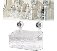 Étagère à Ventouse Légère De Style Glacier De Style Glacier, Chariot De Douche à Ventouse Amovible Panier De Douche Multifonctionnel sans Perçage pour Salle De Bain Cuisine, B