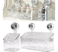Étagère à Ventouse Légère De Style Glacier De Style Glacier, Chariot De Douche à Ventouse Amovible Panier De Douche Multifonctionnel sans Perçage pour Salle De Bain Cuisine, E