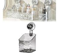 Étagère à Ventouse Légère De Style Glacier De Style Glacier, Chariot De Douche à Ventouse Amovible Panier De Douche Multifonctionnel sans Perçage pour Salle De Bain Cuisine, C