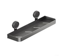Étagère à ventouse, support de rangement mural pour perceuse de salle de bain, matériau TPE robuste avec drainage inférieur, retrait sans traces et réutilisable pour douche, 30 cm