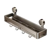 Étagère à ventouse, support mural de salle de bain, rangement sans perceuse avec crochets, organisateur de douche avec montage facile, accessoires pour la maison, pour serviette, savon, shampoing, apr