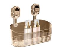 Étagère À Ventouses - Pas De Grille De Mur De Forage, Organisateur De Salle De Bain D'angle | Étagère De Douche Montée Sur La Ventouse Solide Avec Trous De Drain, Installation Facile Sans Dommage De S