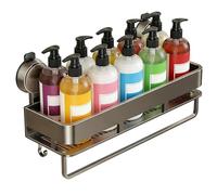 Étagère à ventouses pour salle de bain - Organiseur de rangement mural pour lavabo sans perçage Pour chambre, résidence étudiante, dressing, toilettes, hôtel