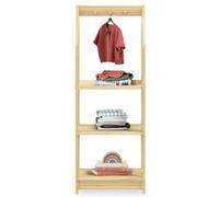 IDIMEX Étagère à vêtement Enfant Sally en Pin Massif, Dressing Enfant avec Tringle à Vêtements, Penderie Enfant Montessori, Coloris Naturel