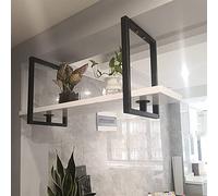 Étagère à vin à suspendre - Étagère de plafond en fer forgé pour bar et plantes - Solution de rangement facile à installer à 1 niveau