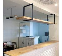 Étagère à vin à suspendre - Étagère de plafond en fer forgé pour bar et plantes - Solution de rangement facile à installer à 1 niveau