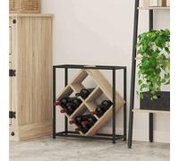 vidaXL Râtelier à vin Chêne Sonoma 51 x 18 x 52,5 cm en bois reconstitué