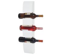 Étagère à vin Colmar, étagère murale à bouteilles en bois, pour 3 bouteilles 54x13x9cm blanc
