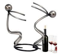 Étagère à vin de table - Décoration de bureau en métal | Présentoir autonome | Étagère à bouteilles pour boissons non alcoolisées, barmans, collectionneurs, divertisseurs, propriétaires de maison