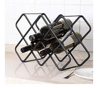 Étagère à vin de table pour bouteilles de vin, de bière, d'eau, support autoportant pour comptoirs de cuisine, garde-manger, réfrigérateur, magasins à 3 niveaux, peut contenir 5 bouteilles en métal