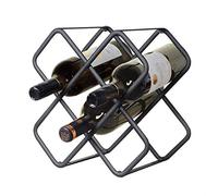 Étagère à vin de table pour bouteilles de vin, de bière, d'eau, support autoportant pour comptoirs de cuisine, garde-manger, réfrigérateur, magasins à 3 niveaux, peut contenir 5 bouteilles en métal