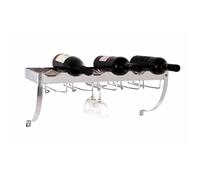 HAKU Möbel casier à Bouteilles chromé, métal - Dim.: L 58 cm x H 22 cm x P 18 cm, Style: Modern
