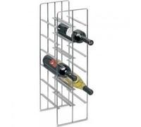 Etagère à vin design Building - ATYLIA - Argenté - Métal - Rangez jusqu'à douze bouteilles