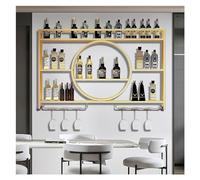 Étagère à vin en métal avec lumières LED, étagère murale pour la maison, le bar et la cuisine