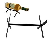 Étagère à vin en métal - Support horizontal en fer, support de bouteille de vin à champagne rustique | Support triangulaire élégant pour table ou comptoir