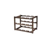 Étagère À Vin Hwc-B58, Porte-Bouteilles, Sapin, 3 Fonds 3 Pièces Multicolore