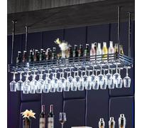 Étagère à vin industrielle en métal, support de bouteille suspendu, étagère flottante rustique pour bar, restaurant, décoration d'intérieur, construction en acier durable, rangement peu encombrant