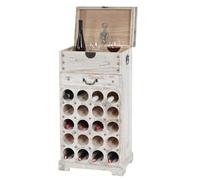 Etagère à vin Lucan pour 20 bouteilles / mobilier de bois / style Shabby Chic blanc