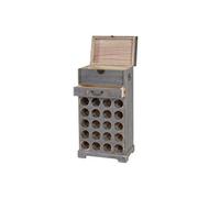 Etagère à vin Lucan pour 20 bouteilles Shabby Chic gris