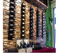 Étagère à Vin Mural Rack pour 10 bouteilles range-bouteilles Dim,116x27x10.5 cm Porte bouteilles en metal noir