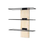 Étagère à vin murale à monter soi-même - Couleur bois originale - Polyvalent - Présentoir de bouteilles pour bars et restaurants - Solution élégante de stockage de vin - Design compact - Parfait pour