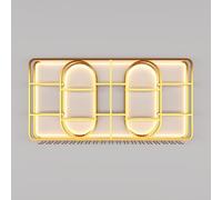 Étagère à vin murale en métal avec lumière LED étagères de bar modernes avec support en verre, rangement élégant pour la maison alcool (doré 180 x 20 cm x 100 cm)