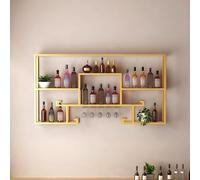 Étagère à vin murale flottante à LED avec support en verre, étagère moderne pour décoration de cuisine et de salle à manger