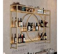 Étagère à vin murale flottante pour le salon ou le restaurant, solution de rangement décorative pour verres à vin et bouteilles