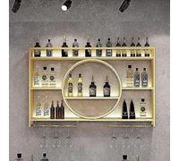 Étagère à vin murale moderne en métal, support de verre à vin multifonctionnel en fer pour la maison, le restaurant et le bar, présentoir élégant de vin, taille : 100 x 15 x 80 cm