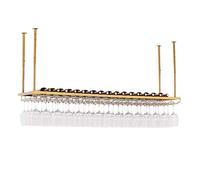 Étagère à vin murale - Vitrine en verre à suspendre au plafond, support de verre à vin et étagère de rangement pour verres à l'envers, étagères élégantes pour la maison et la cuisine