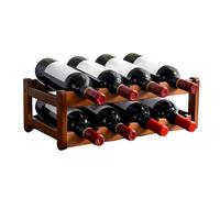 Étagère À Vin Organisateur De Comptoir 2 Niveaux Pour 8 Bouteilles | Porte-Bouteilles en Bois pour Plan de Travail Pour Maison Comptoir Cadeau Fête Noël Mariage