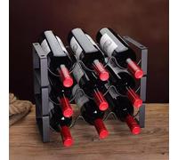 Étagère à vin robuste pour cuisine ou bar - Organiseur de rangement pour comptoir et armoire | Peut contenir des bouteilles de vin | Design peu encombrant pour comptoir, étagères ou placards (33 x 10